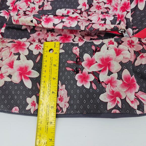 Jansport 25 Ltrs Diamond Plumeria Floral Pink and Gray School Backpack - Picture 11 of 16